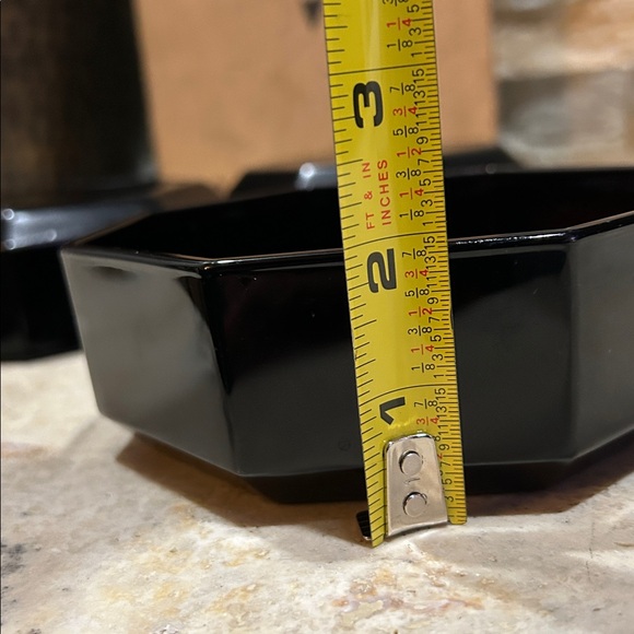 Set of 3 Vintage ARCOROC FRANCE Octime Black Glass Bowls, Octagon Modern Bowls - Picture 13 of 13